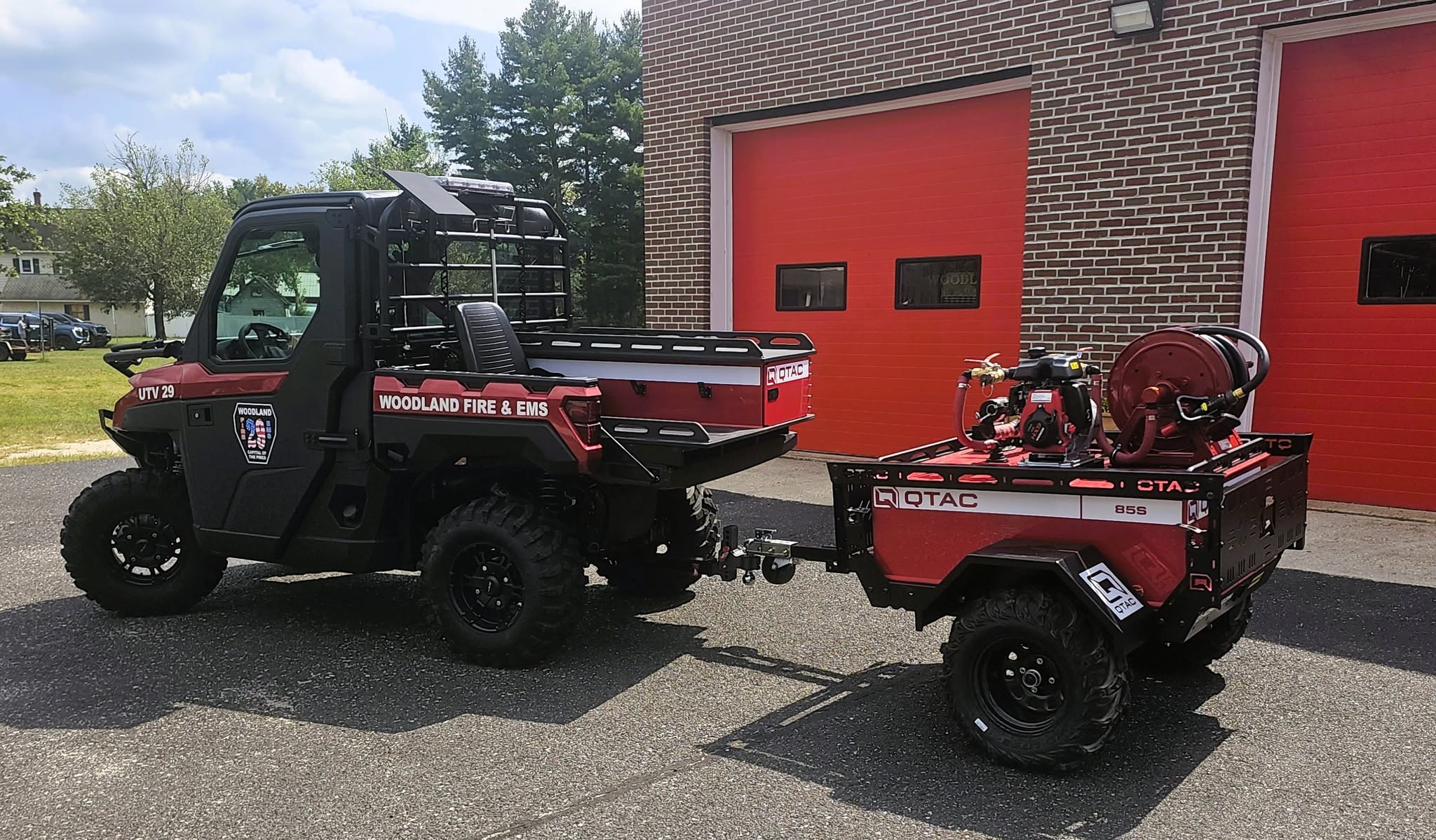 Woodland Township Fire Rescue UTV 29 with trailer